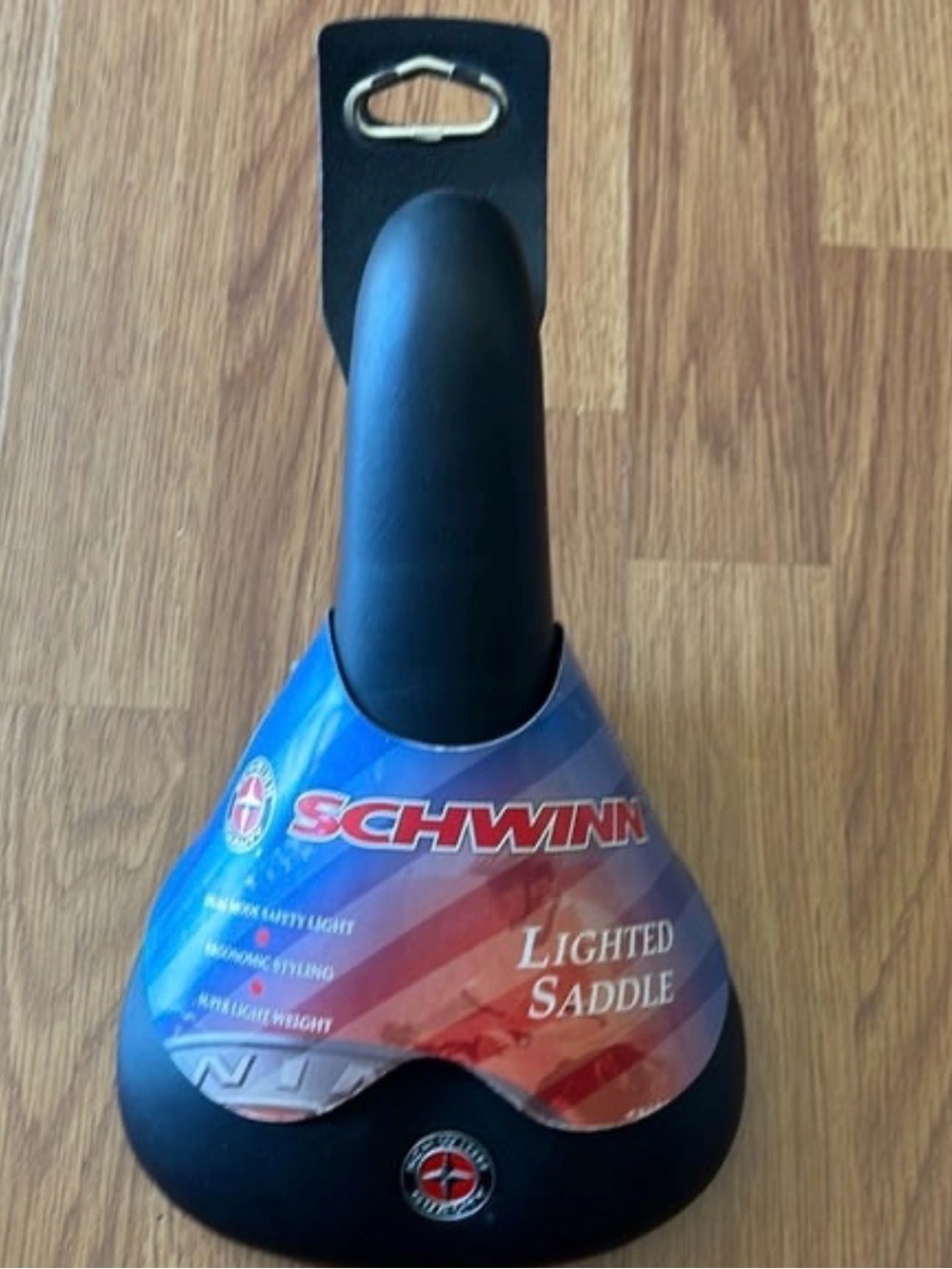 2005 New Soft Schwinn Bike Seat lighted saddle Black vtg New